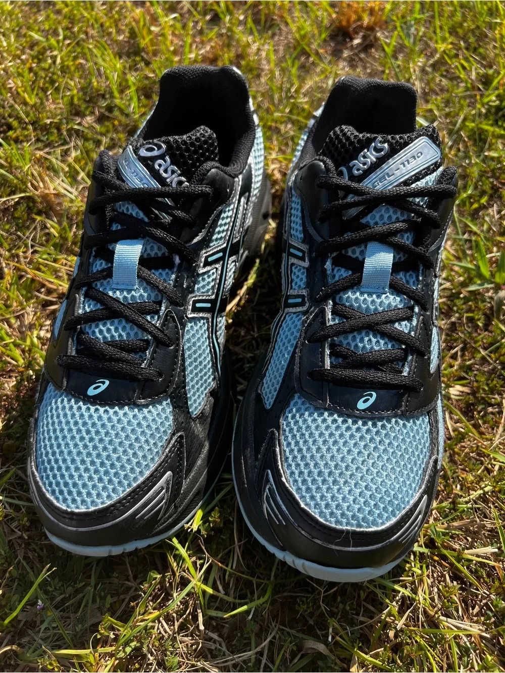 CLEAN Asics size 11 Womens Gel-1130 Black Ice Blue shoes